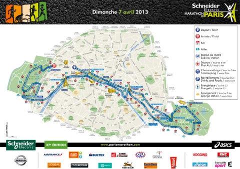 Marathon De Paris Map